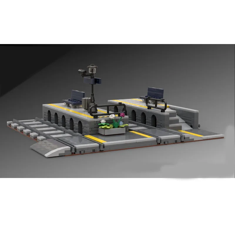 MOC-109197City Classic Architecture Train Station Street View Building Blocks Model 8571Parts Boys' Children's Birthday Toy Gift