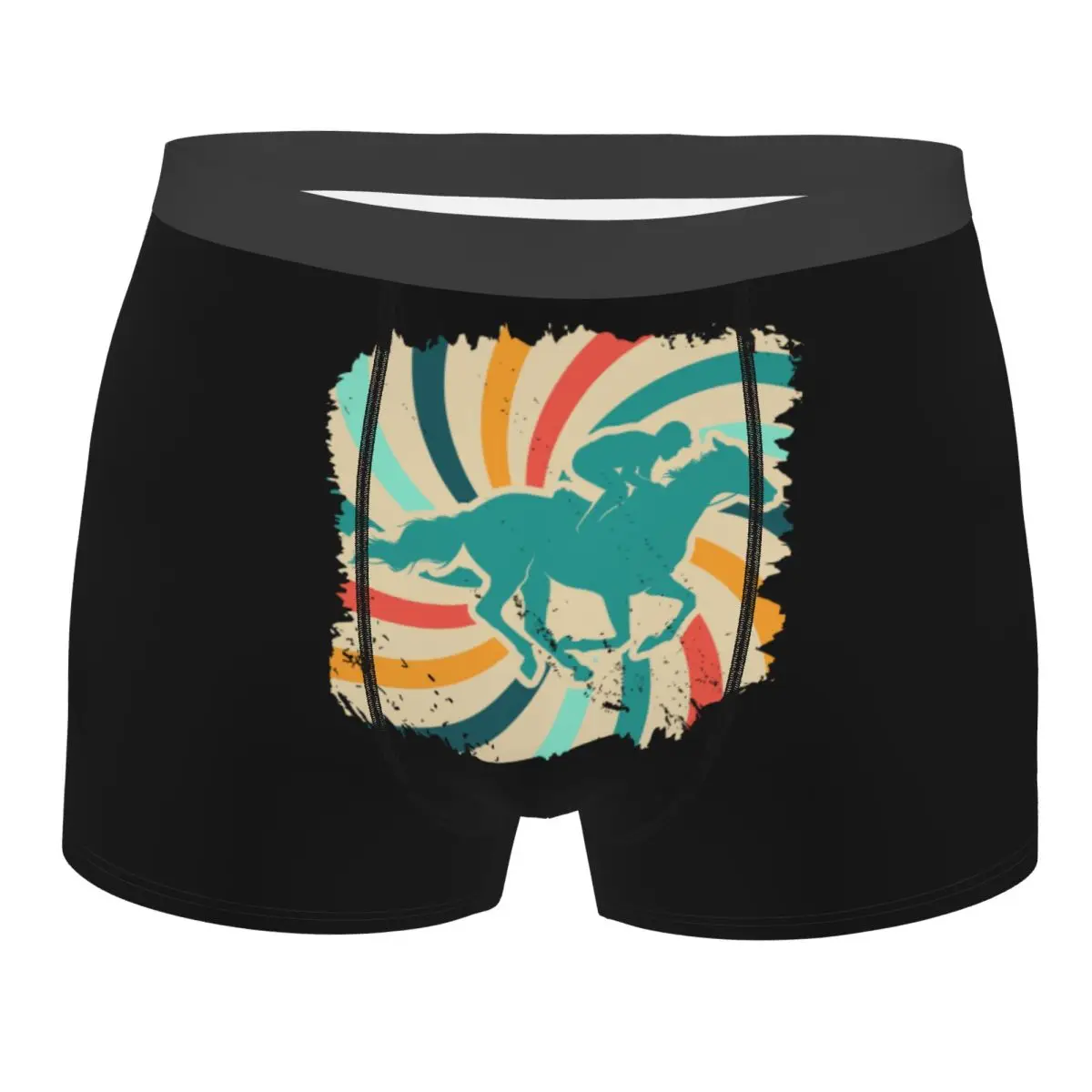 Ropa interior personalizada para hombre, calzoncillos tipo bóxer para montar a caballo Vintage, pantalones cortos elásticos, bragas, calzoncillos