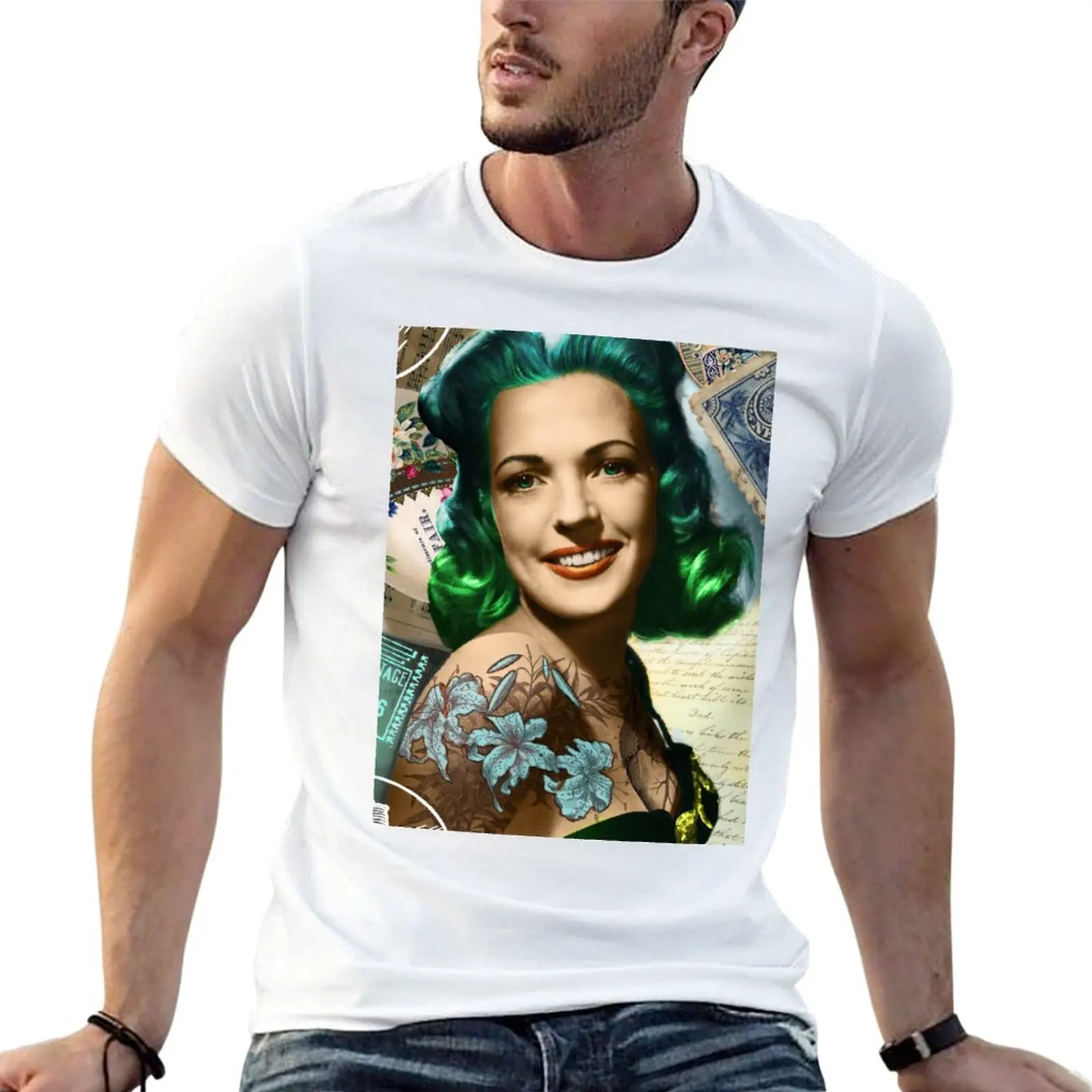 New Rockabilly Vintage Pinup - Clara T-Shirt shirts graphic tees cute clothes quick drying shirt Men's t-shirts