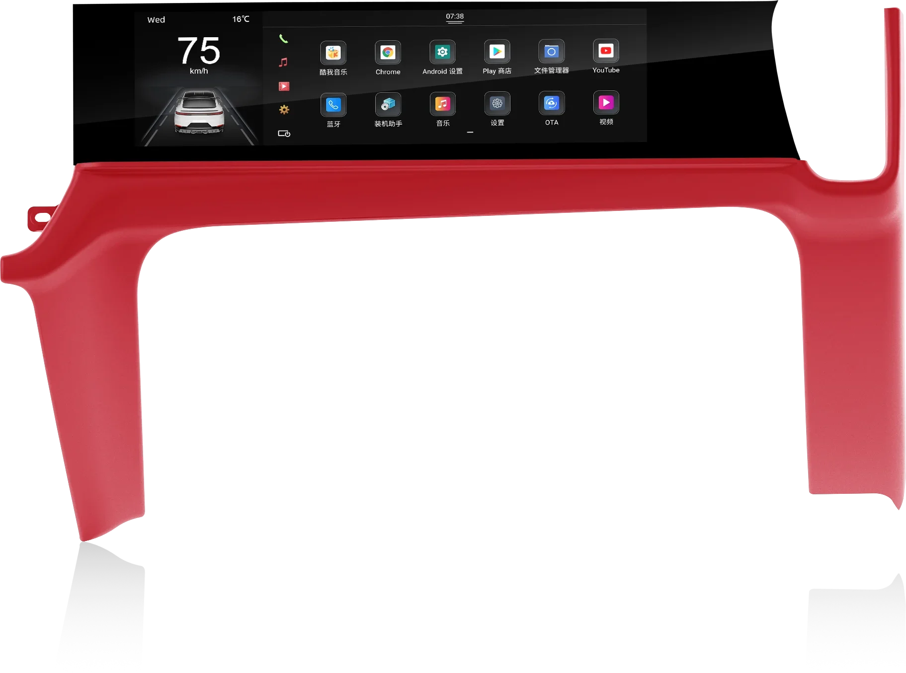 Android Co-Pilot Entertainment Screen for Porsche Cayenne 2018-2023 Wireless CarPlay Android Auto GPS Navigation Multimedia