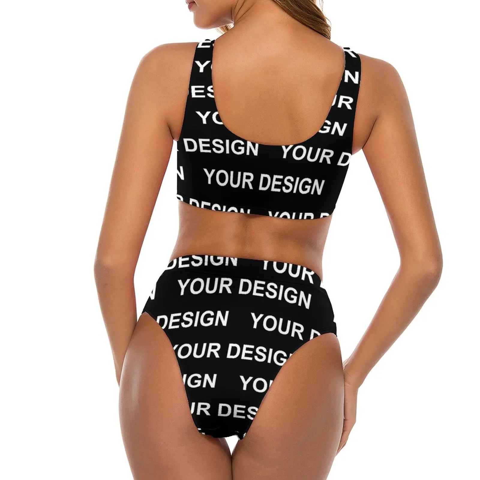 Design Angepasst Bikini Badeanzug Nach Maß Ihre Bild Hohe Taille Bademode Sexy Bikinis Set Badeanzug Grafik Strand Outfits