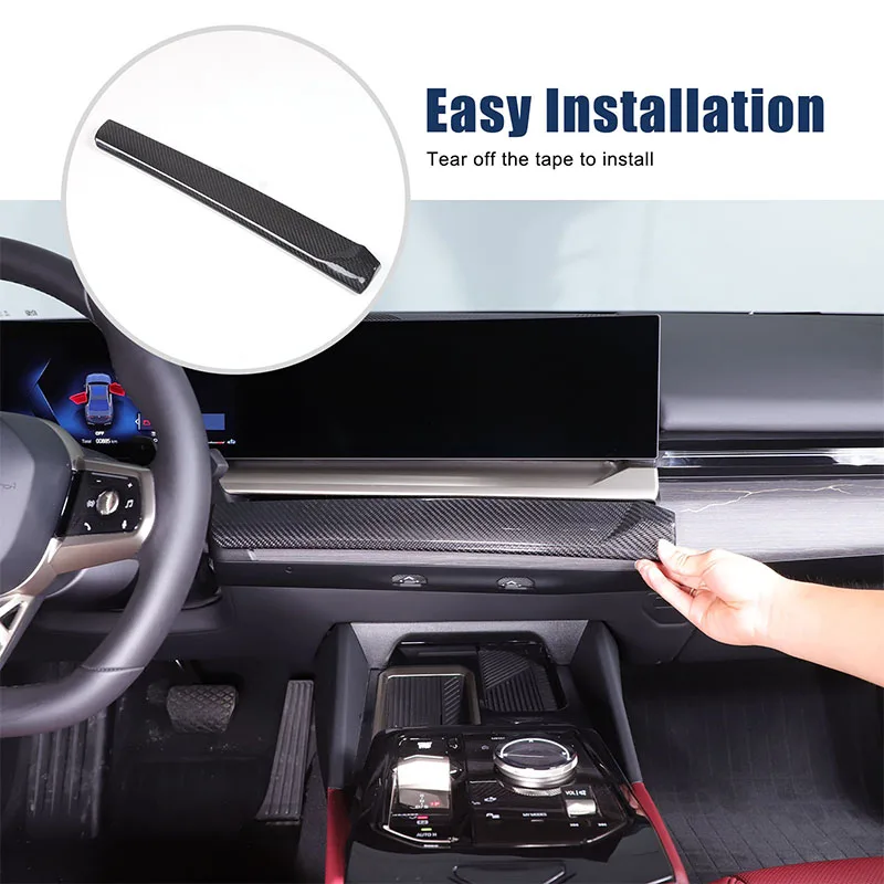 

For BMW 5 Series 24+ models of central control navigation screen lower panel, interior modification, real carbon fiber, LHD