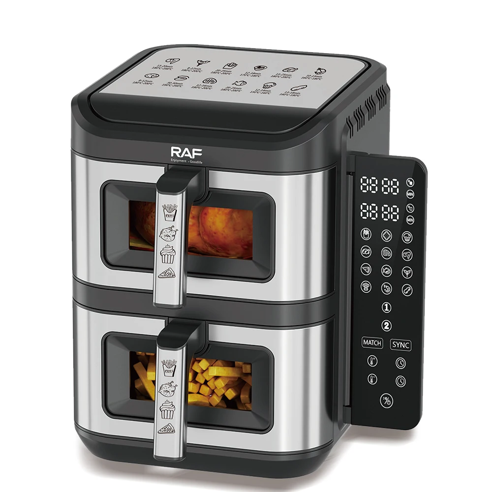 R.5280 6+6L Baskets With 360 Degree Air Circulation And Multi Purpose Cooking Functions Air Fryer