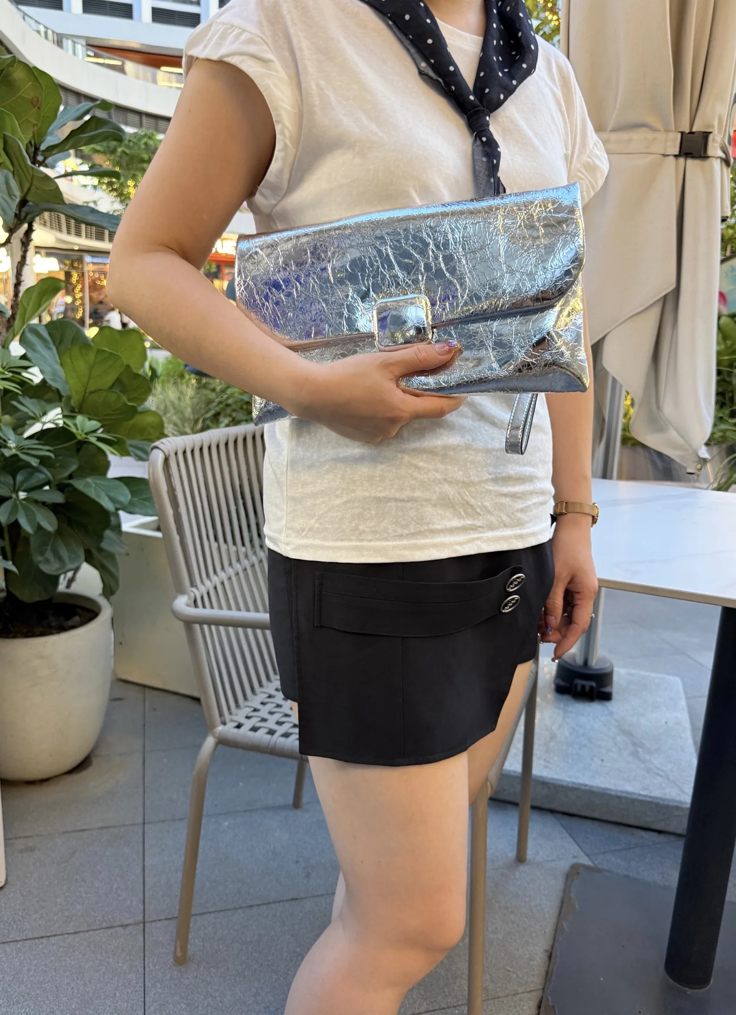 Genuine Cowhide Leather Envelope Clutch, Metal Lock Crossbody Purse, Aidrani Women Handbag for Party Wedding Dinner Use