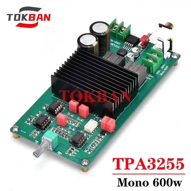 Tokban TPA3255 Mono Digital Power Amplifier Board 600w High Power  Full-range Subwoofer Amp HIFI Class D Amplifier Audio Dc30-42v - AliExpress