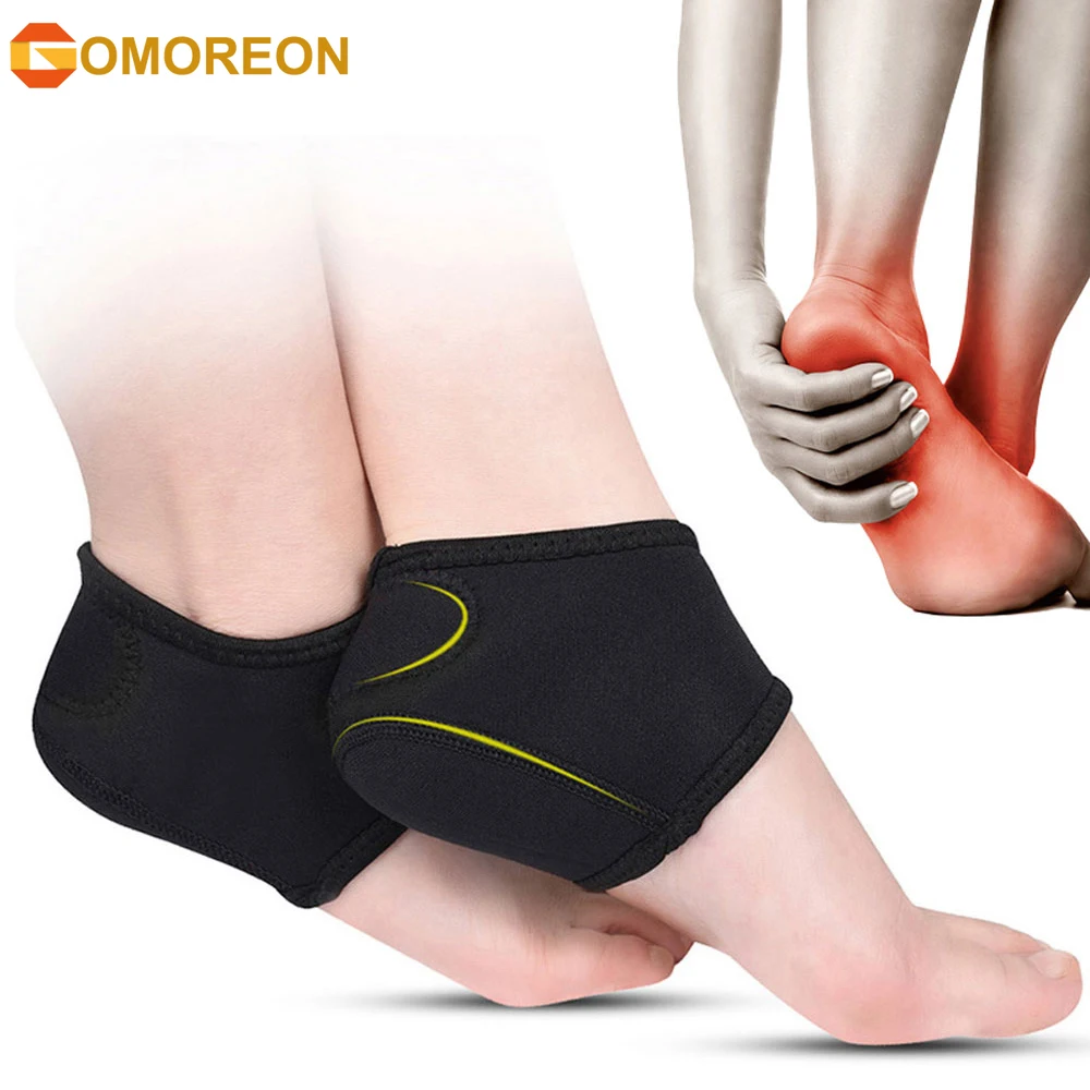 1Pair Plantar Fasciitis Nylon SBR Sleeve Protective Heel Air Support Reduce Pressure on Heel, Relief Heel Pain and Cracked Heel