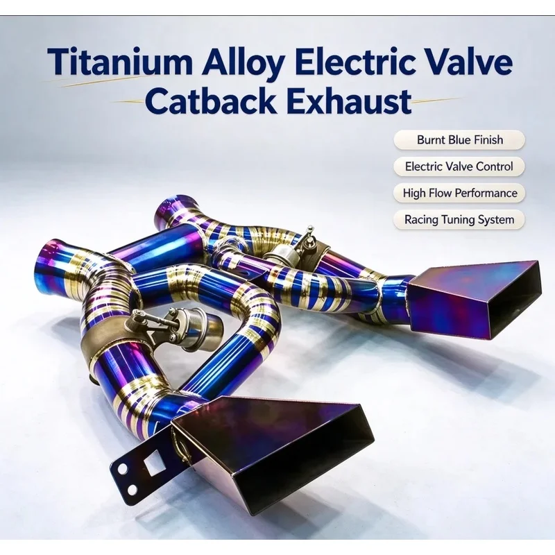 Titanium Alloy Valved Performance Exhaust Muffler With Actuator Valve for McLaren 650 3.8L 2014-2016, Supercar Aftermarket