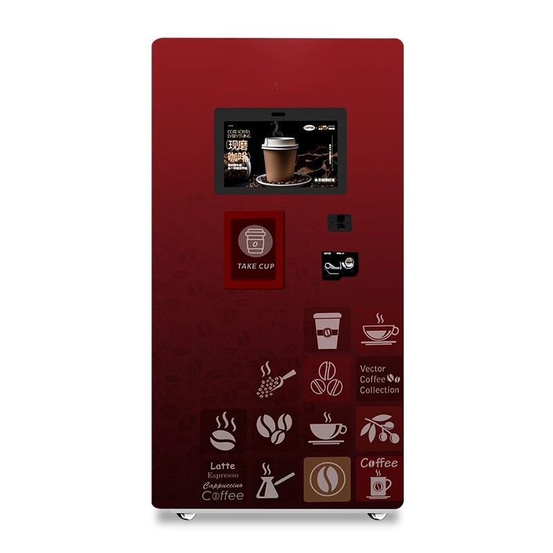 Unmanned self-service coffee vending machine, freshly ground automatic coffee vending machine