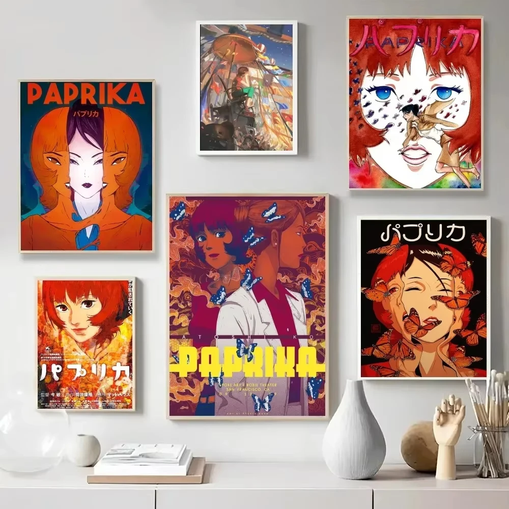 Póster de Paprika de películas de Anime de dibujos animados, imágenes de pared para sala de estar, decoración de otoño, pintura de pared para el hogar