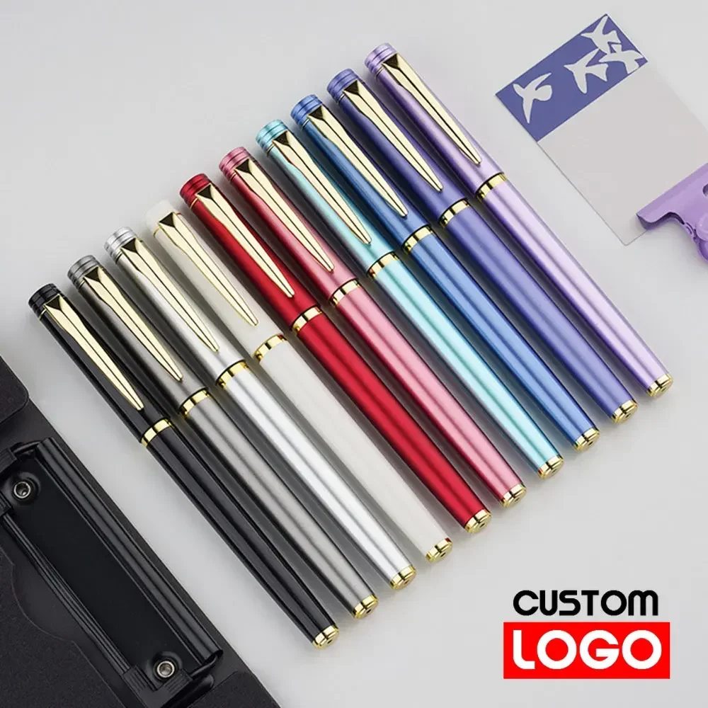 Advertising Neutral Pen Custom Logo Gift Multi -color Imitation Metal Business Signature Pen School Stationery Wholesale -WJ-45