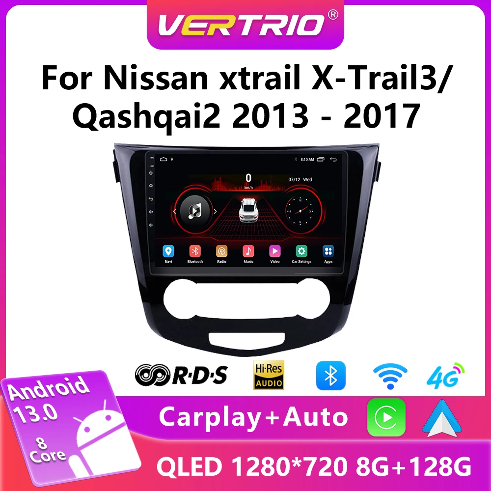 

Android 13 For Nissan X-Trail xtrail X - Trail 3 T32 2013-2017 Qashqai 2 J11 Car Radio Multimedia GPS DVD Wifi Navigation 2 Din