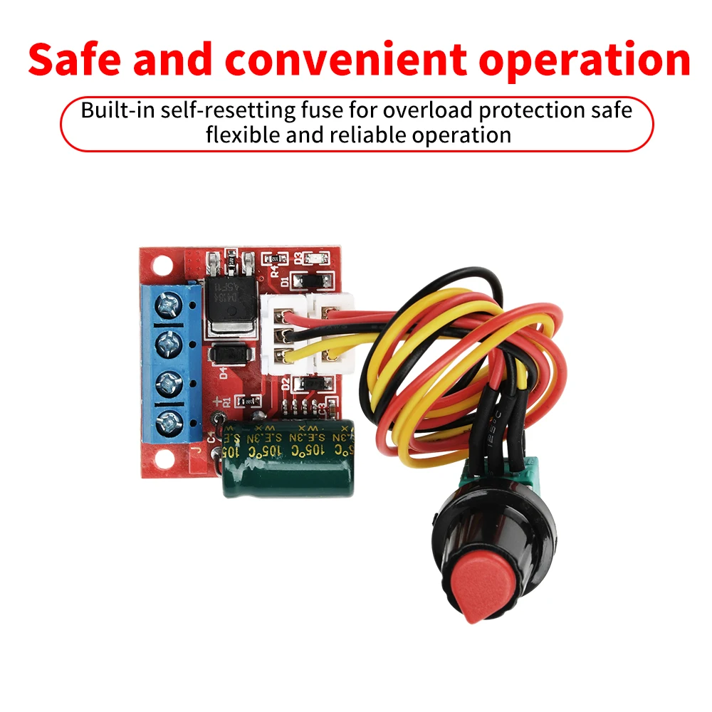 DC 4.5-35V 5A 20khz PWM DC Controlador de velocidade do motor escovado de alta frequência com interruptor LED Dimmer Placa de interruptor de controle de velocidade