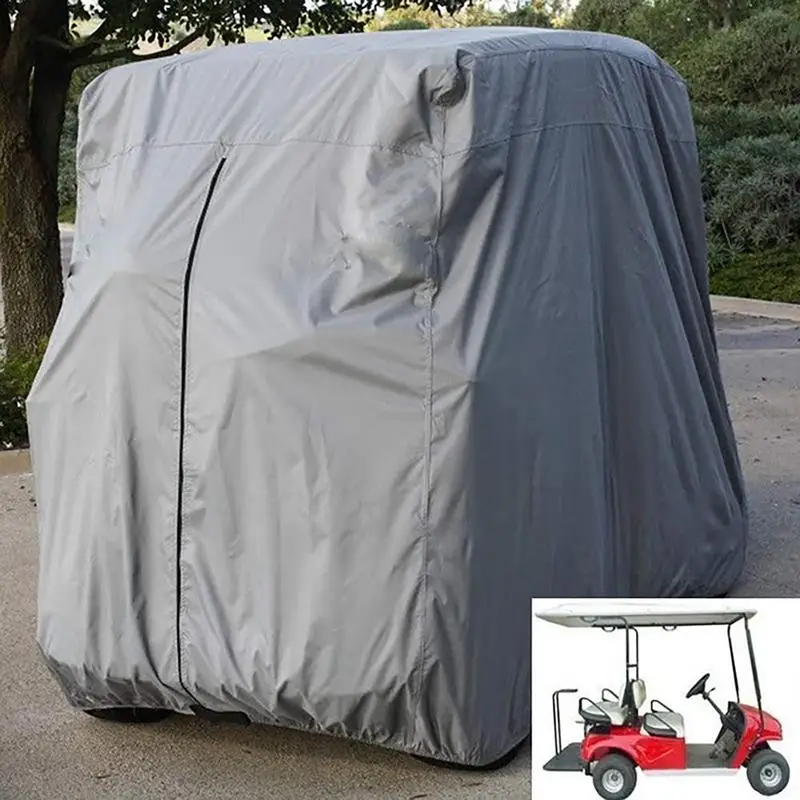 Golf Cart Covers 4 Passenger Waterproof Golf Cart Rain Cover for Most Golf Cart All-Season Protection Golf Cart Accessories