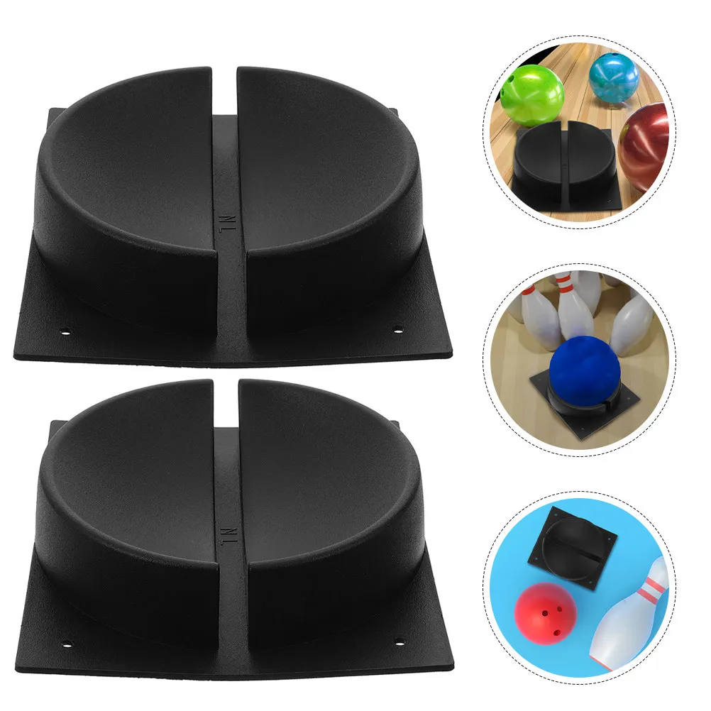 

2Pcs Compact Plastic Ball Storage Rack Universal Bowling Ball Display Stand Sturdy Gym Supply Sports Equipment Organizer