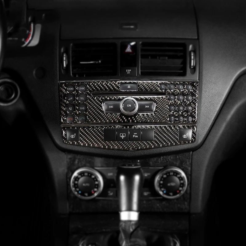 For Mercedes Benz C Class W204 C180 2007-2014 Accessories Car Interior Air Conditioning CD Console Panel Cover Trim Car Styling
