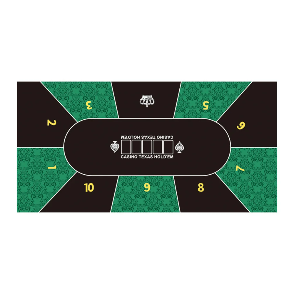 

Texas Hold'em Multiple Sizes Rubber Tablecloth Poker Table Mat Poker Mat Anti-Slip Rubber Table Top Layout For Table Gaming Mat