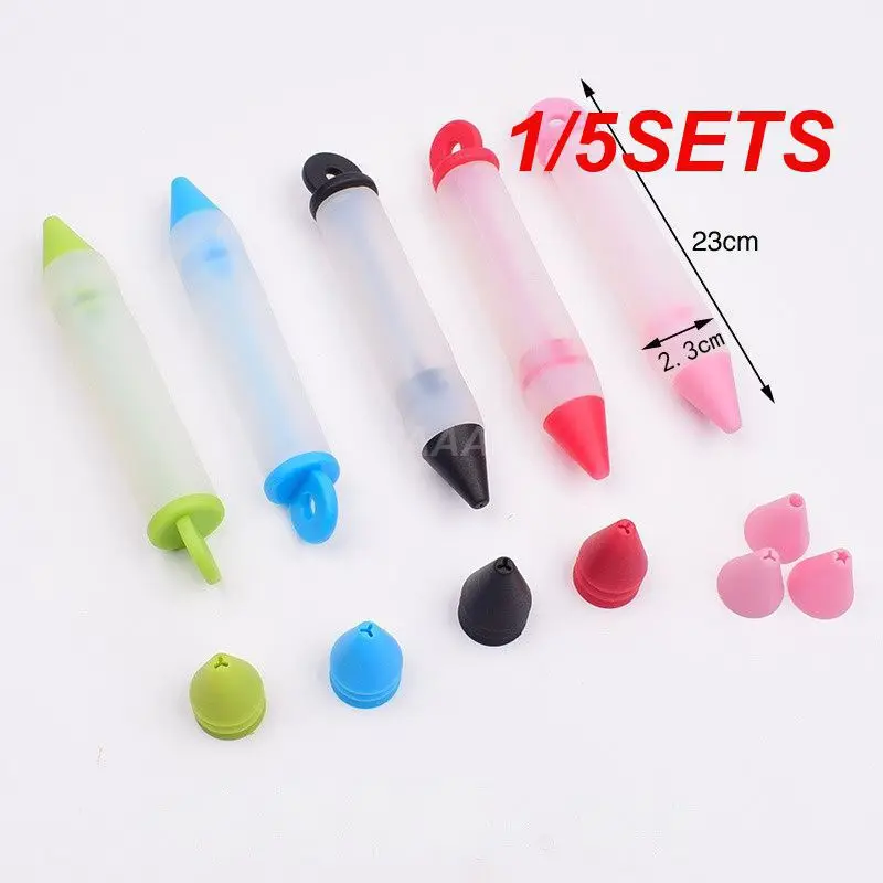 1/5SETS Pipe Nozzle Set Precise Ease Of Use Innovative High Demand Reliable Highest Rated Silicone Tube Tip For Cake Decoration