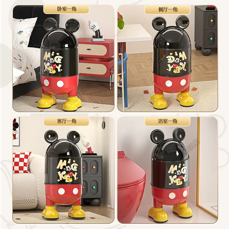 Kawaii trash can creative living room household ins cartoon Mickey bathroom toilet bedroom kitchen paper basket wholesale