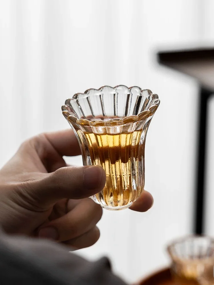 Handgefertigte japanische Teetasse zum Trinken von Tee, hitzebeständiges Glas, kleine Teetasse, persönliche Dedied Owner-Tasse