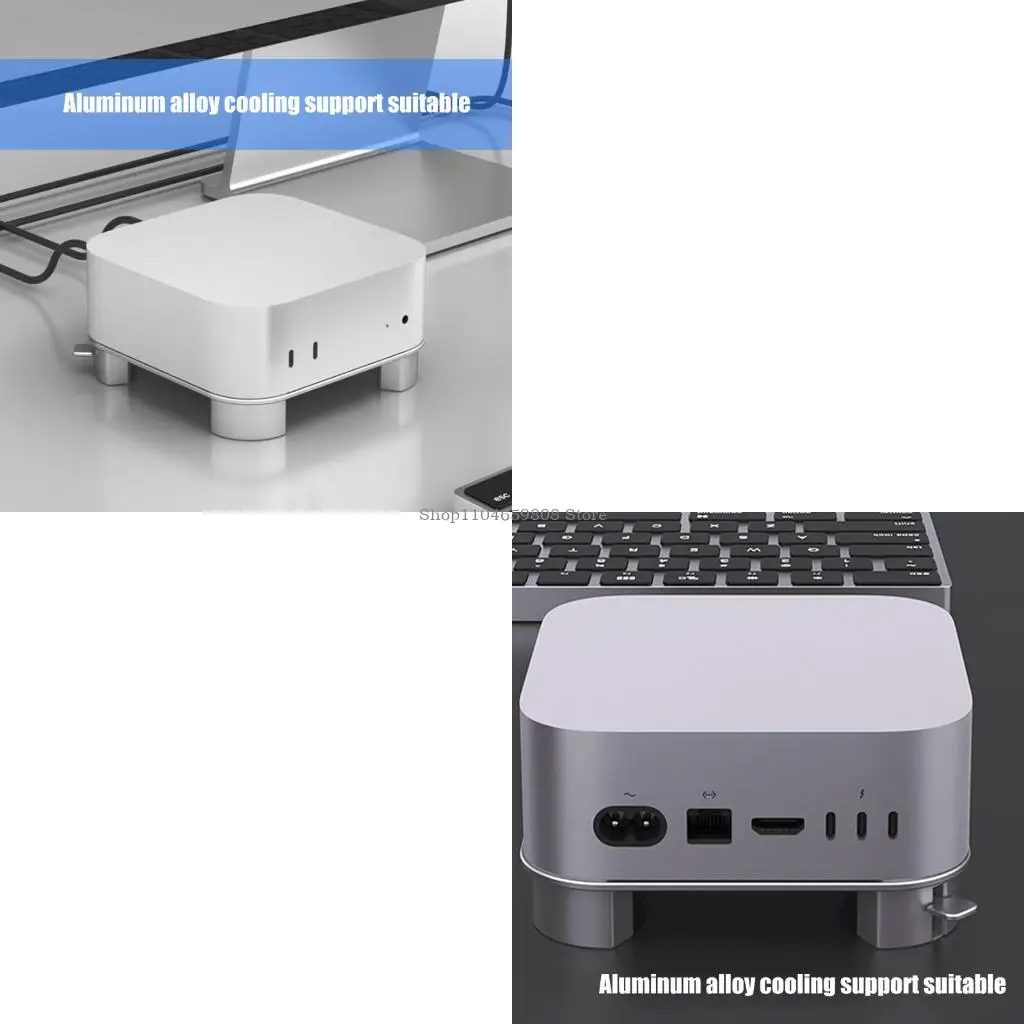 

Desktop Heat Dissipation Stand for MiniM4 AntiSlip Silicone Pad Aluminum Base