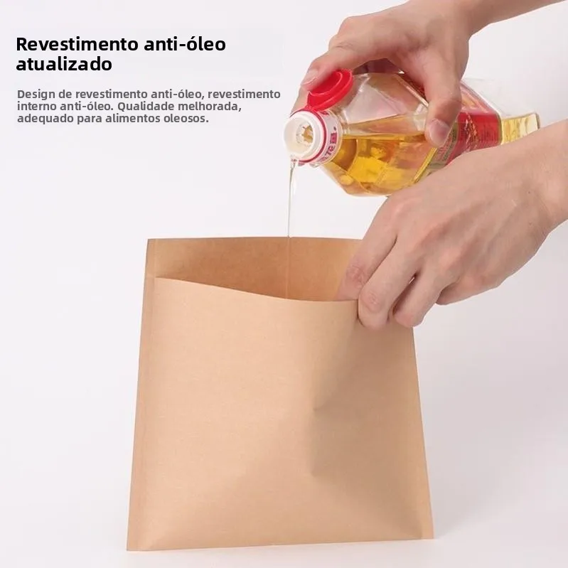 使い捨て食品包装袋-新疆牛革紙-小さなスナック包装袋-焼きパン-パンケーキ-肉サンドイッチ