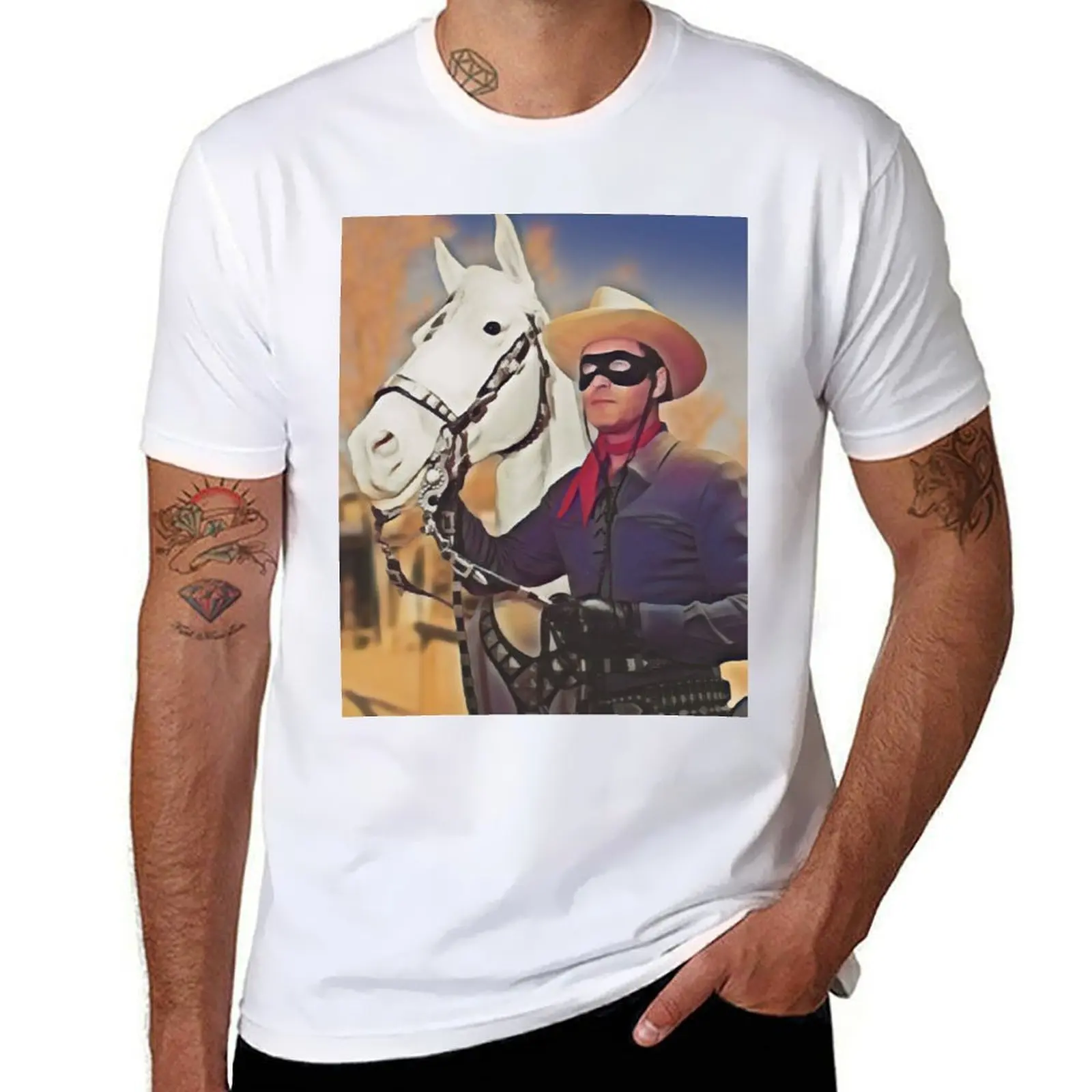 

Lone Ranger T-Shirt anime tshirt t shirts for man pack cotton T-Shirt