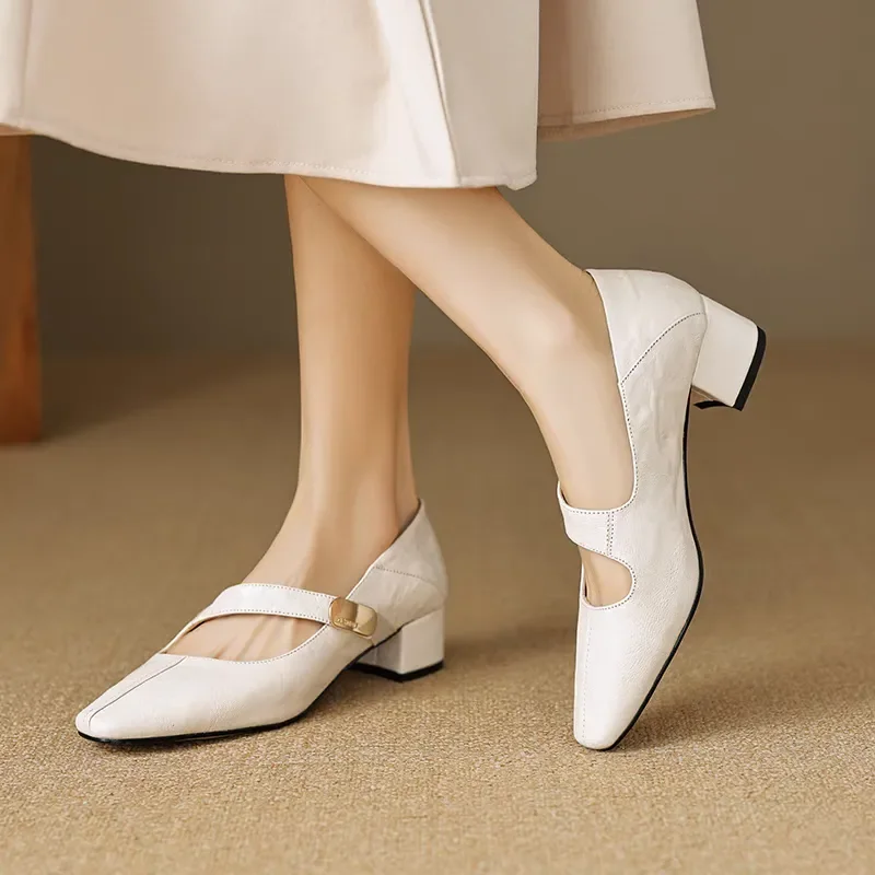 

Cresfimix sapatos femininas women classic pointed toe beige high quality patent leather high heel shoes for sexy party ab569