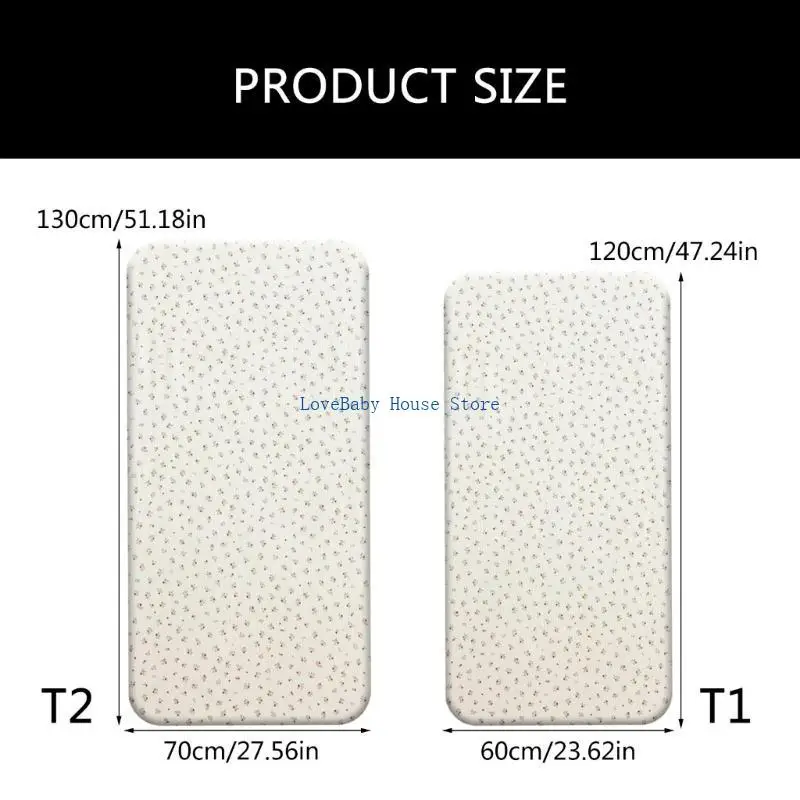 ملاءة سرير أطفال قطنية BX0D ناعمة ومسامية، ملاءة سرير أطفال بنمط جميل #6