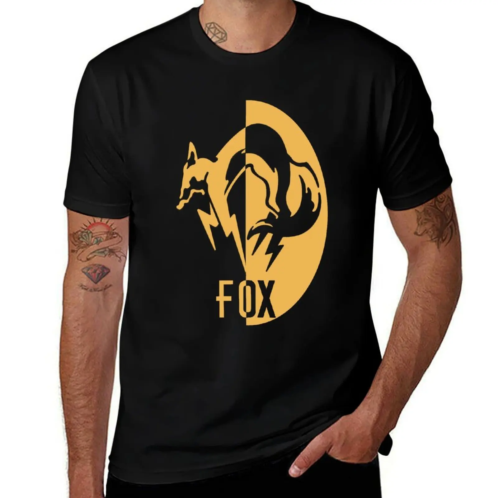 FoxHound logo T-Shirt Simple Line Art Print Tee T-Shirt