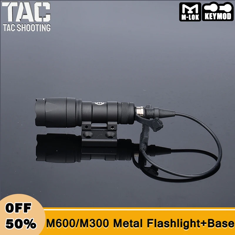 

WADSN M300 M600 M300A M600C Metal Flashlight Scout Light Offset Mount Fit Mlok Keymod Rail Daniel Defens Weapon Light Base