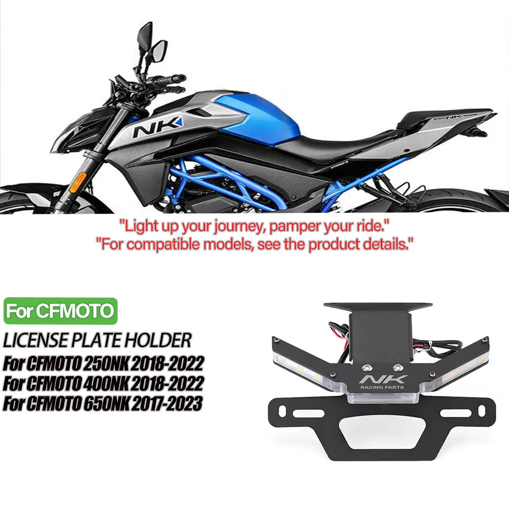 

For CFMOTO 250NK 400NK 650NK License Plate Holder LED Turn Signal Light 250 400 650 NK Motorcycle Tail Tidy Fender Eliminators