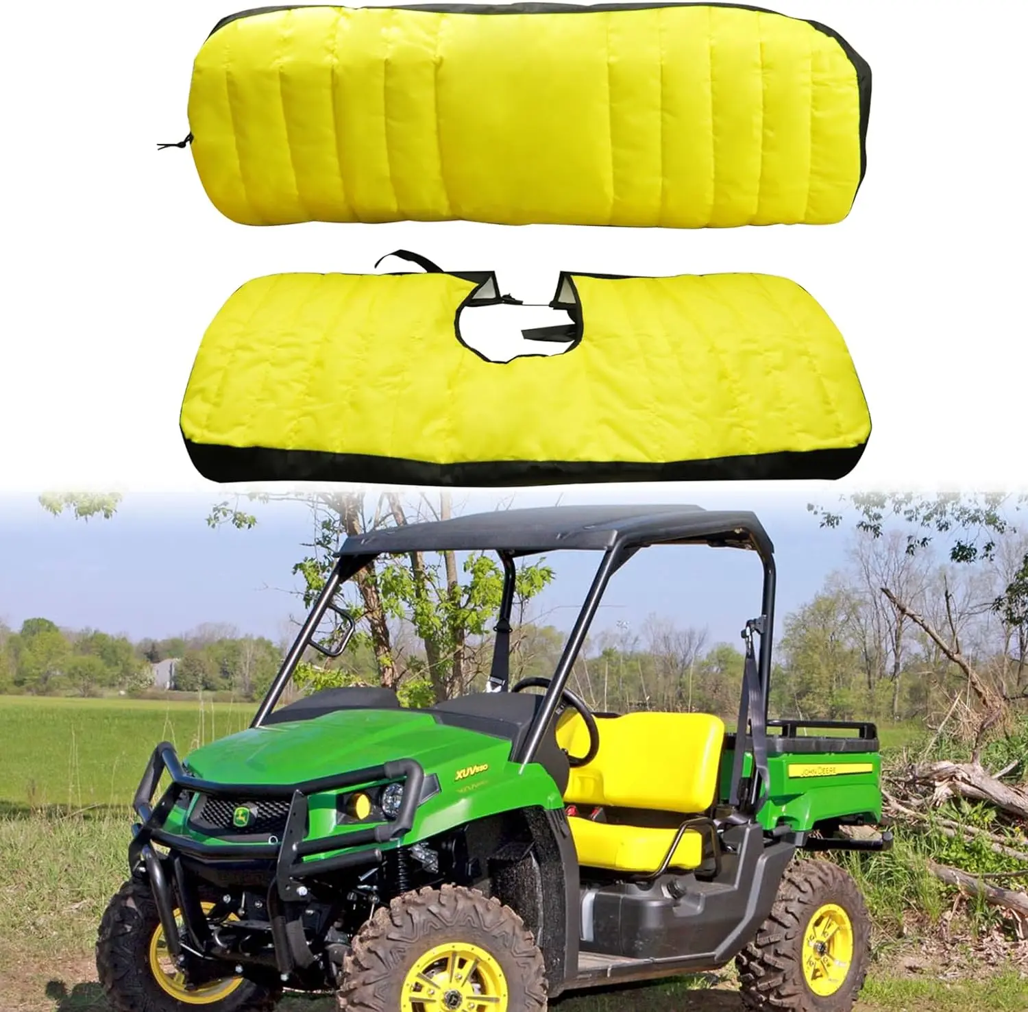 

Защитный чехол для настольного сиденья, совместимый с John Deere Gator 560 и 590, среднего размера, желтый