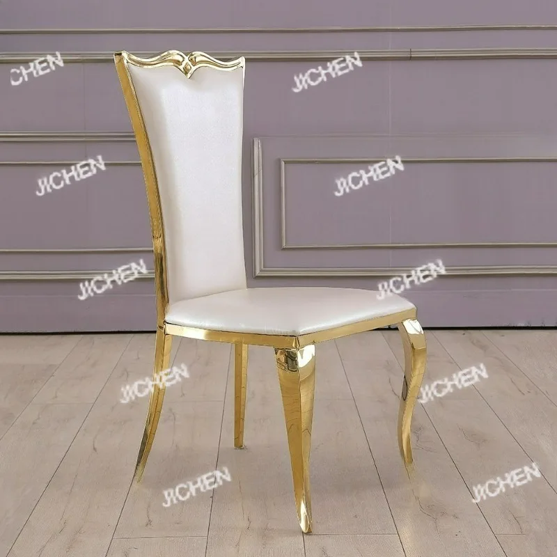 

8 элегантных и экономичных стульев для столовой, для вечеринок, из нержавеющей стали, для свадеб, отелей, мебель для столовой