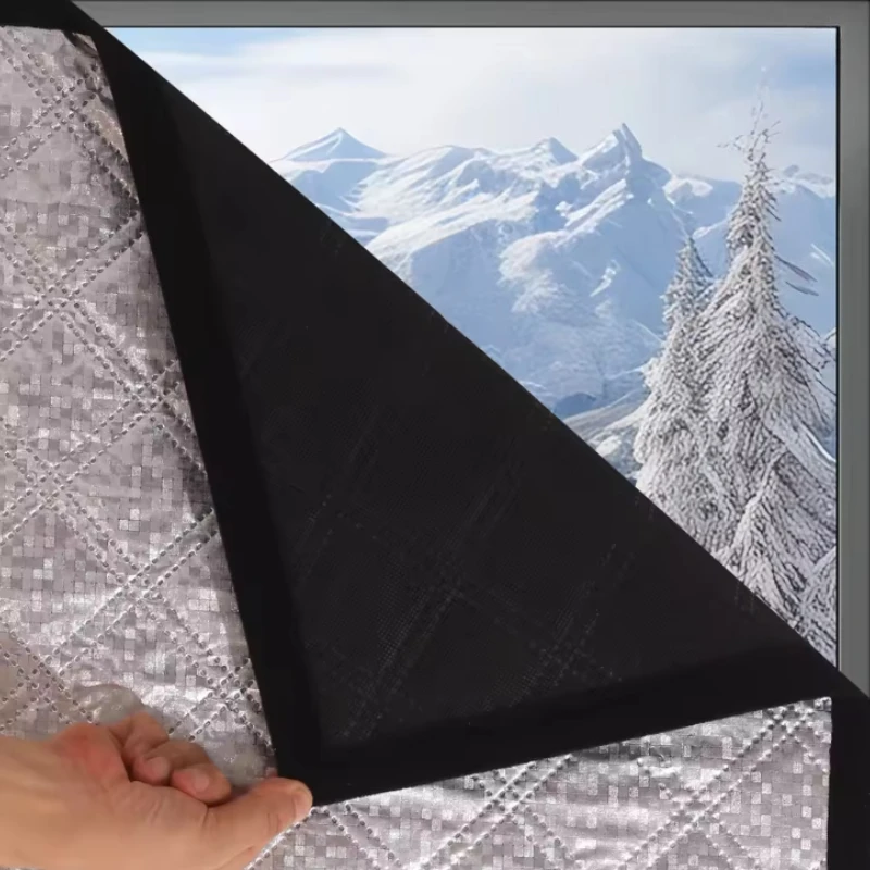 Windproof Thermal Curtain Winter Bedroom Windproof Thermal Artifact Heat Storage Insulation Film Cold Seal Windows Waterproof