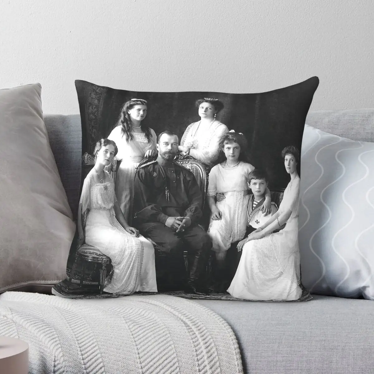 Russian Imperial House Of Romanov Pillowcase Polyester Linen Velvet Creative Zip Decorative Sofa Wholesale
