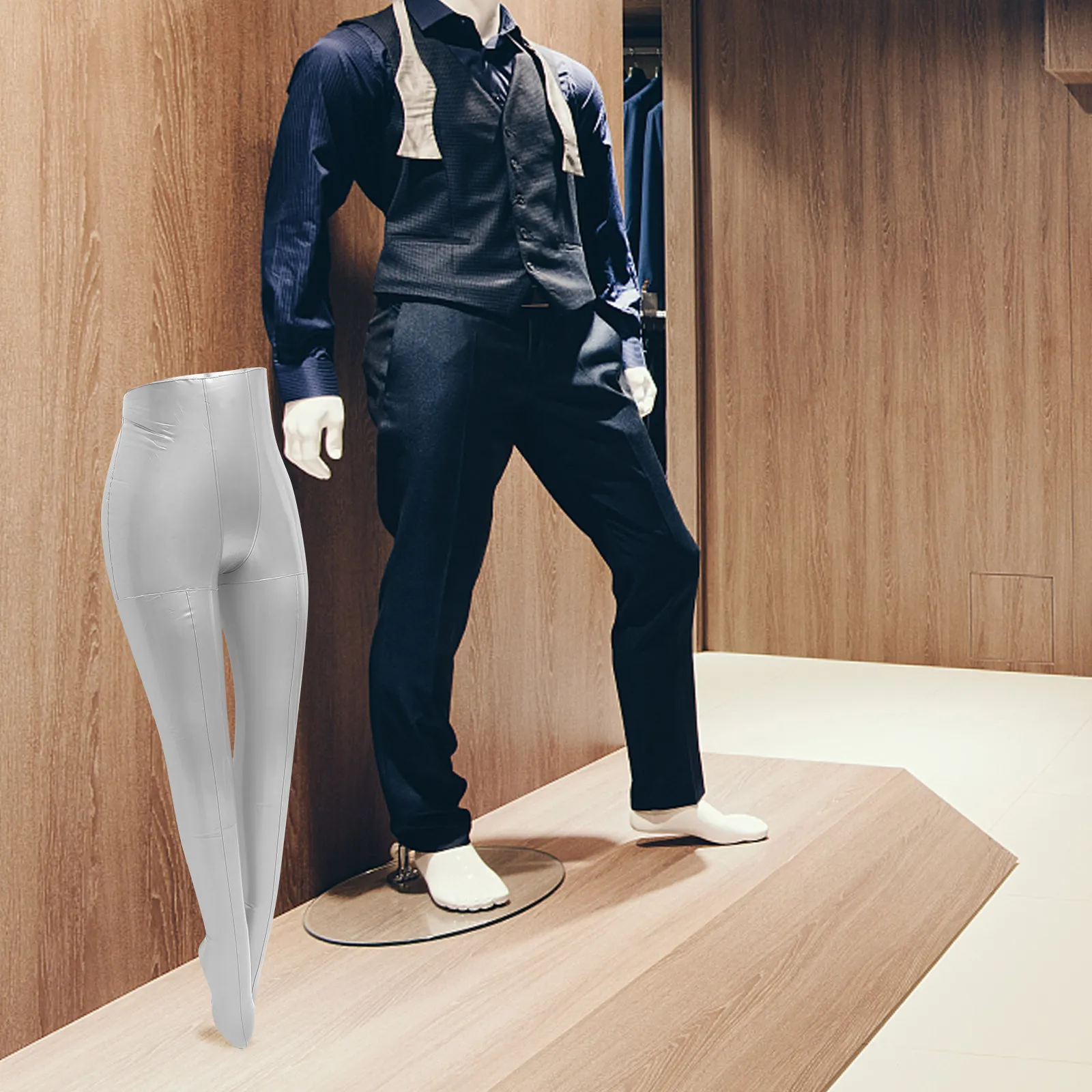 

Inflatable Female Half Body Leg Clothing Display Mannequin Easy Inflate Leakproof Port for Leggings Stockings Shop