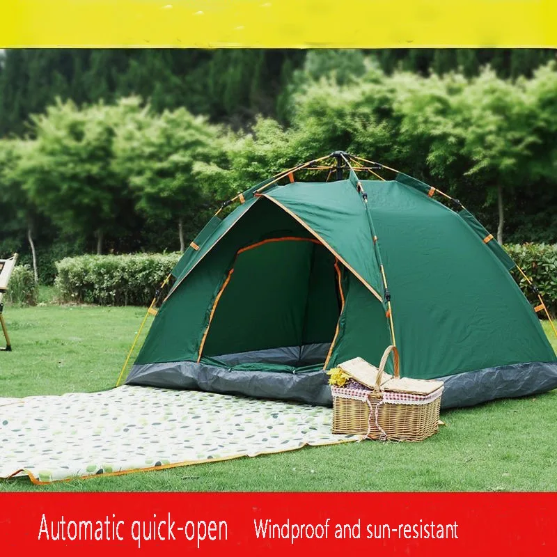 خيمة التخييم الفورية الأوتوماتيكية في الهواء الطلق المحمولة معدات قابلة للطي نزهة لوازم مكافحة البعوض حماية من الشمس المأوى #1
