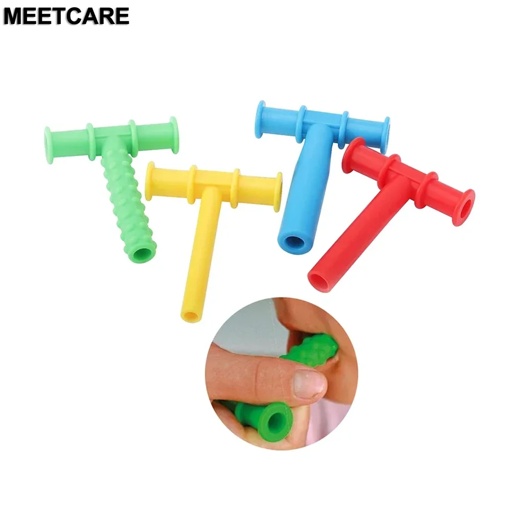 Kid Chewing Tube Tips Speech Therapy Teeth Massager Talk Tools For Autism Sensory Speak Oral Muscle Rehabilitation Training