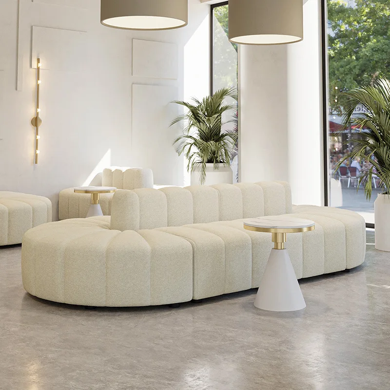 Internet celebrity dessert shop milk tea shop round card seat sofa clothing shop beauty salon reception room