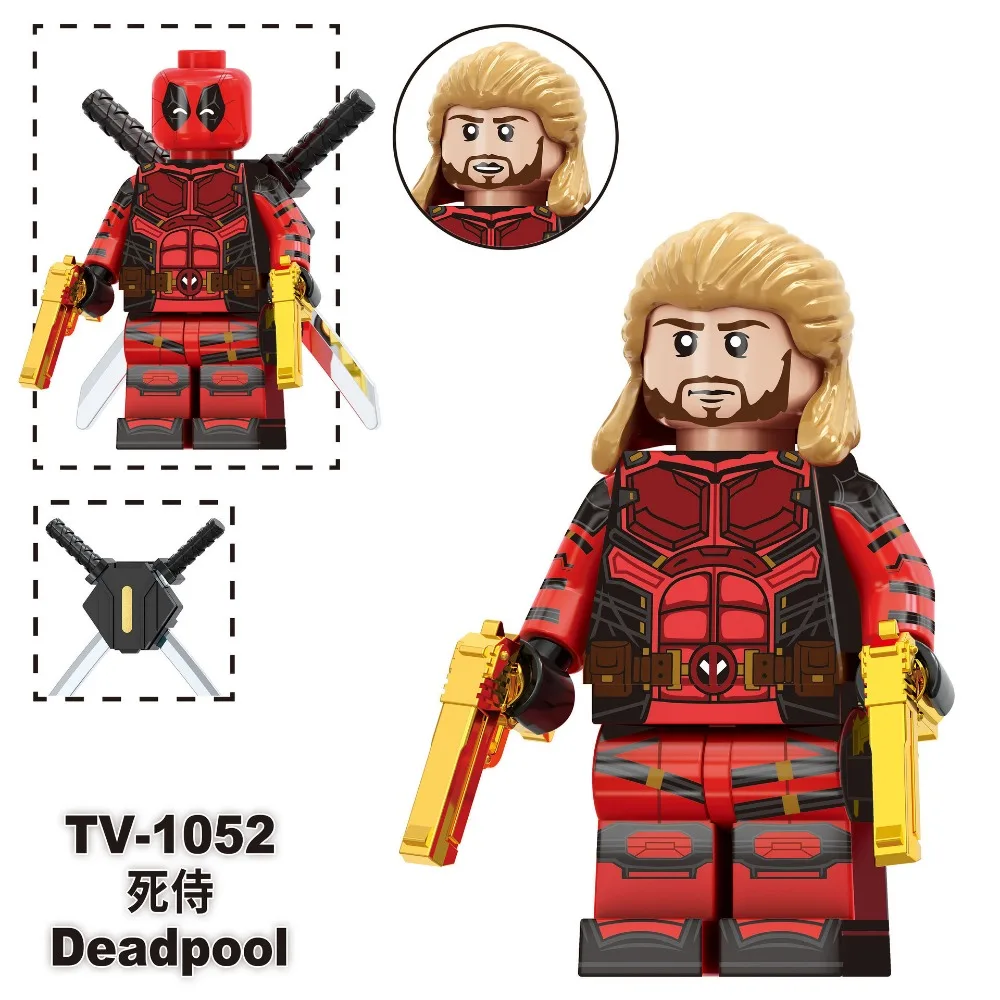 Marvel Wolverine Deadpool Building Blocks Super Heroes Famous Popular Film Comic Figures Mini Assembled Model Toys Children Gift