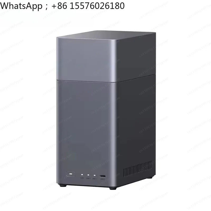 NASync DH2300 2-bit Desktop NAS Support Capacity 60TB 8GB LPDDR5 RAM 1GbE 4K HDMI Network Storage Device, Suitable for Beginners