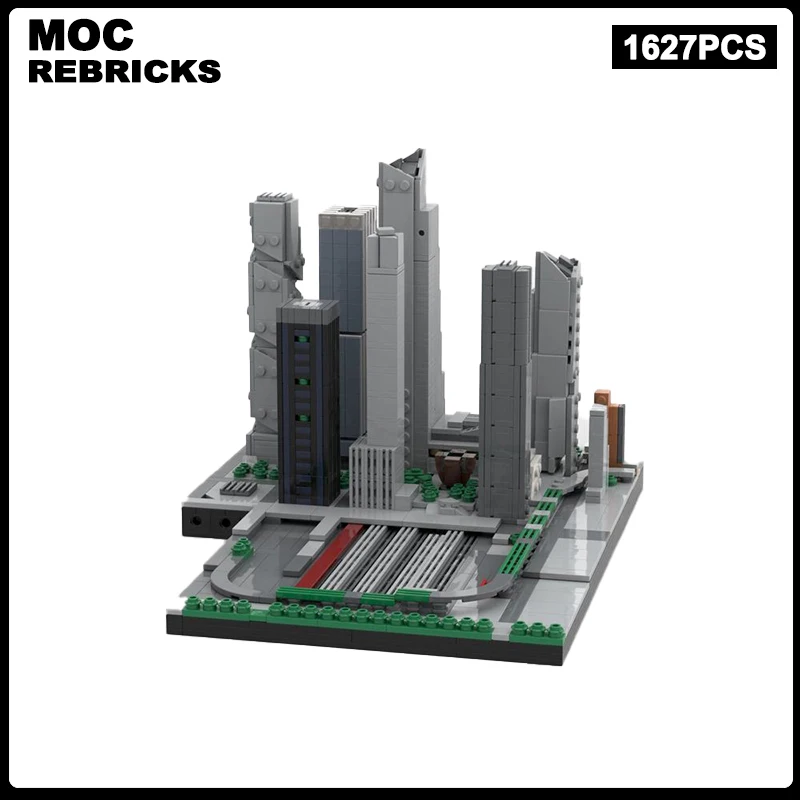 Moc arquitetura urbana moderna diy hudson jardas blocos de construção montagem modelo tijolos criativo mostrar conjuntos puzzle brinquedo para criança adulto