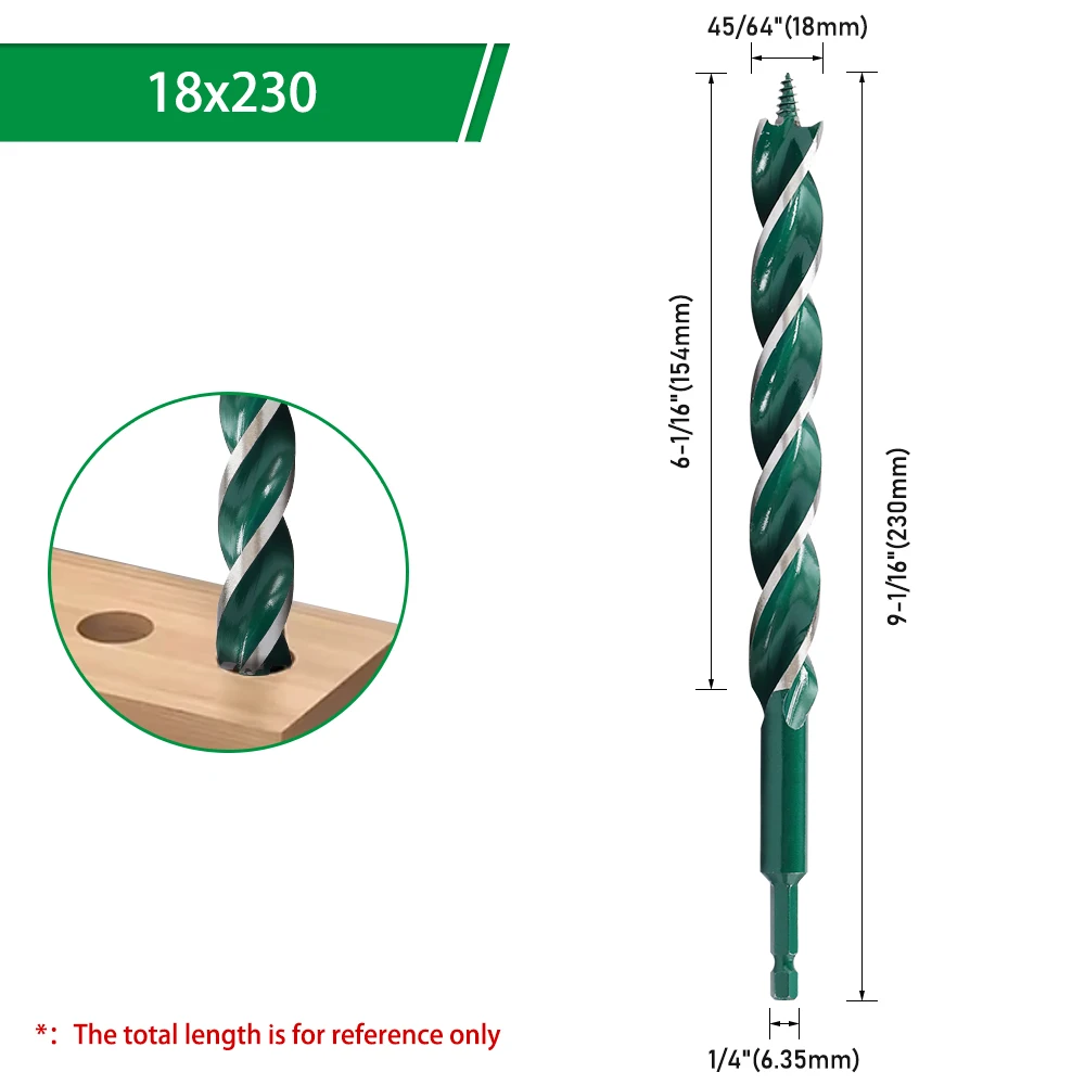 LAVIE 3-Schneiden-Senkbohrer 6-35mm, 155/230mm Länge, Elektrowerkzeug-Zubehör für Holzbearbeitung & Lochvergrößerung – Detail 31