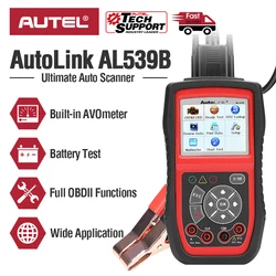 Autel AL539B Auto Code Reader Electrical Battery Tester for 12 Volts Batteries EOBD OBD 2 OBD2 Scanner Original Free Shipping