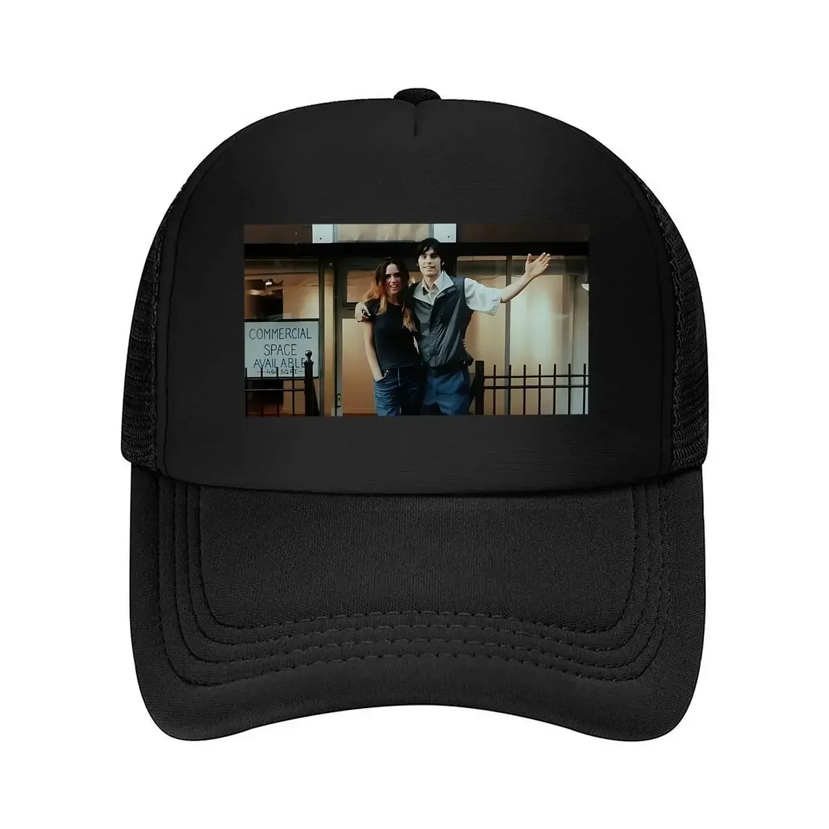New Two People Standing in Front of Commercial Space Mesh Baseball Cap