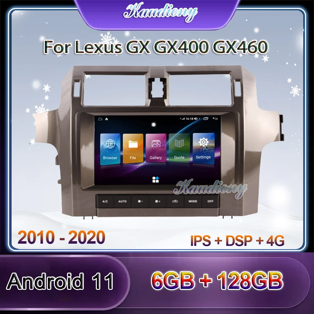 

Kaudiony Android 11 Car Radio For Lexus GX GX400 GX460 Auto GPS Navigation Car DVD Multimedia Player 4G Stereo DSP 2010-2020