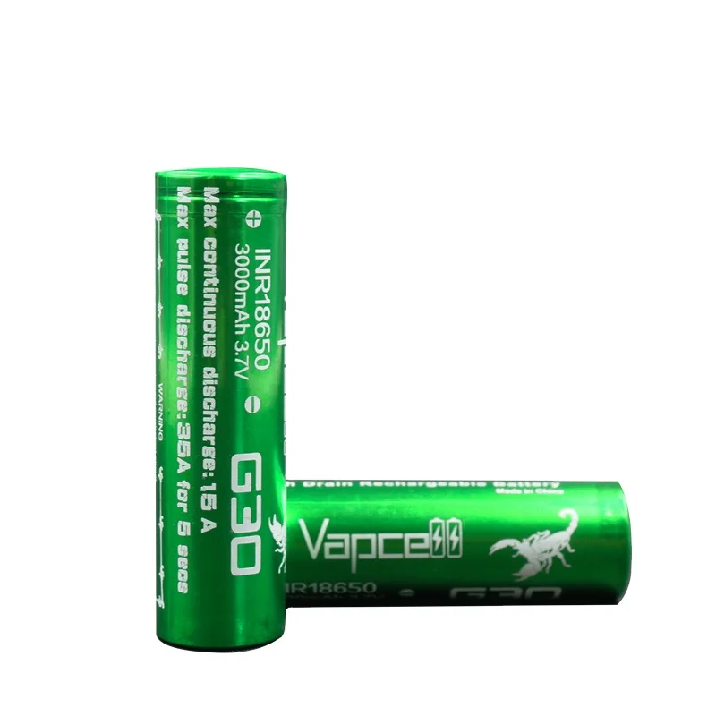 1-10pcs Rechargeable Lithium Ion Battery Original Vapcell G30 INR 18650 3000mAh 15/35A Cell For Flashlight Power Tools