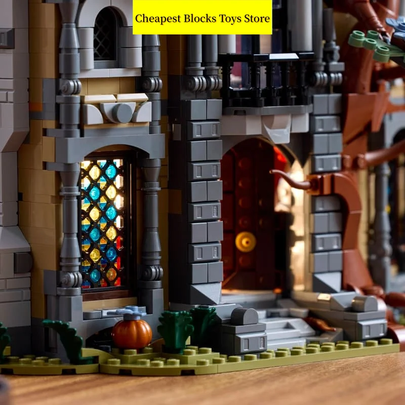 2026 New Gothic Spooky Manor Bricks Building Blocks 1420pcs Moc Haunted House Model Christmas Gifts for Adults Halloween Toys