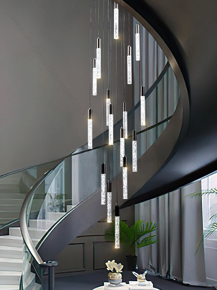 led crystal chandelier for living room staircase chandelier luxo abajur hotel liberty cilindrico 01