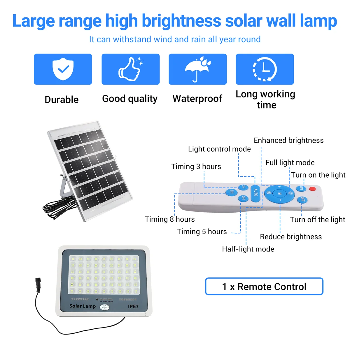 216 LED مصباح للطاقة الشمسية في الهواء الطلق إضاءة الفناء التعريفي ضوء الشارع مقاوم للماء الكاشف فائقة السطوع عالية الطاقة #5